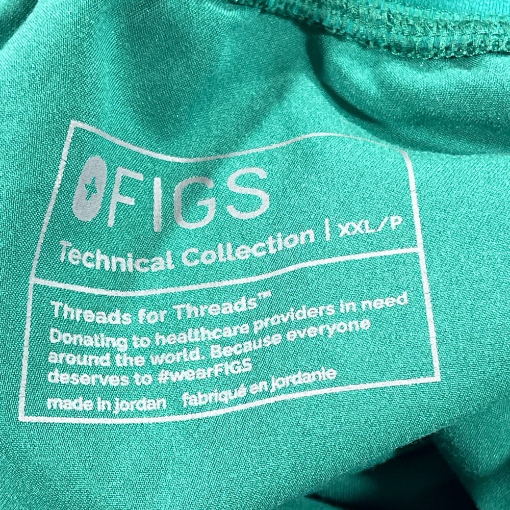 FIGS Jogger Scrub Pants Womens XXL/P Green Technical Collection Drawstring - Picture 8 of 10